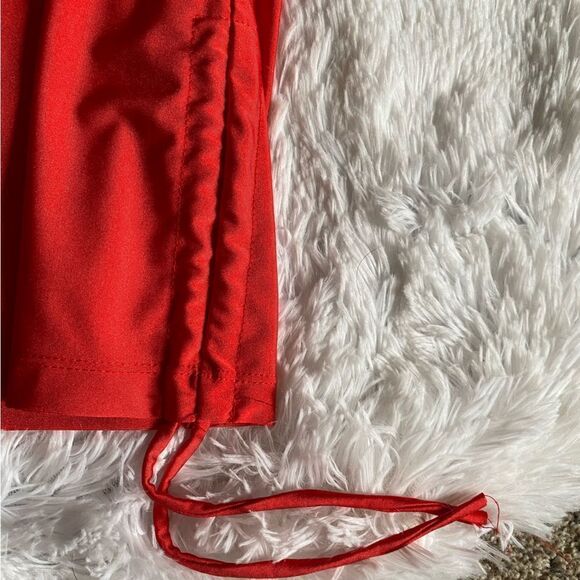 Revolution Dancewear 4 Piece Costume Black Vest Red Top Animal Print Pants Tie - Picture 9 of 16